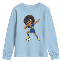 Funny Curacao Soccer Girl Youth Sweatshirt Dabbing Football Fan Gift