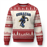 Funny Curacao Bird Soccer Lover Ugly Christmas Sweater Caribbean Island Gift