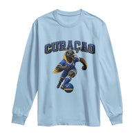 Funny Curacao Bird Soccer Lover Long Sleeve Shirt Caribbean Island Gift