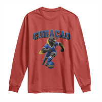 Funny Curacao Bird Soccer Lover Long Sleeve Shirt Caribbean Island Gift