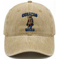 Curacao Warrior Football Fan Washed Cotton Baseball Cap Proud Island Game Day Gift