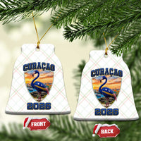 Funny Curacao Flamingo Soccer Lover Ceramic Ornament Caribbean Island Gift