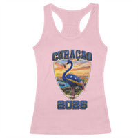 Funny Curacao Flamingo Soccer Lover Racerback Tank Top Caribbean Island Gift