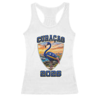 Funny Curacao Flamingo Soccer Lover Racerback Tank Top Caribbean Island Gift