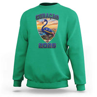 Funny Curacao Flamingo Soccer Lover Sweatshirt Caribbean Island Gift