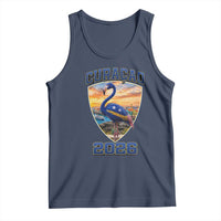 Funny Curacao Flamingo Soccer Lover Tank Top Caribbean Island Gift
