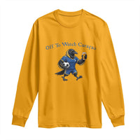 Funny Curacao Bird Soccer Fan Gift Long Sleeve Shirt Off To Watch Curaçao