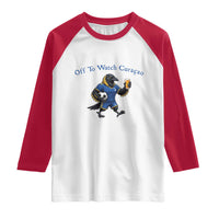 Funny Curacao Bird Soccer Fan Gift Raglan Shirt Off To Watch Curaçao