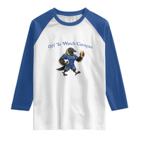 Funny Curacao Bird Soccer Fan Gift Raglan Shirt Off To Watch Curaçao