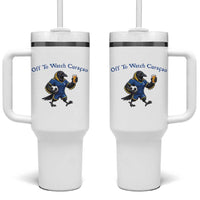Funny Curacao Bird Soccer Fan Gift Tumbler With Handle Off To Watch Curaçao