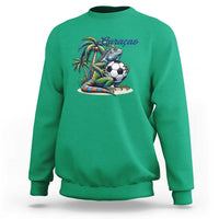 Funny Curaçao Iguana Soccer Fan Sweatshirt Caribbean Pride Football Graphic
