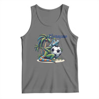 Funny Curaçao Iguana Soccer Fan Tank Top Caribbean Pride Football Graphic
