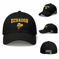 Proud Ecuadorian Map Baseball Cap Ecuador Roots Heritage Pride