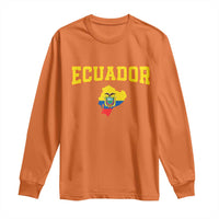 Proud Ecuadorian Map Long Sleeve Shirt Ecuador Roots Heritage Pride