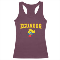 Proud Ecuadorian Map Racerback Tank Top Ecuador Roots Heritage Pride