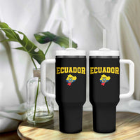 Proud Ecuadorian Map Tumbler With Handle Ecuador Roots Heritage Pride