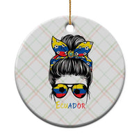 Ecuador Soccer Ceramic Ornament Chica Ecuatoriana Pride Game Day Gift