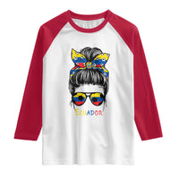 Ecuador Soccer Raglan Shirt Chica Ecuatoriana Pride Game Day Gift
