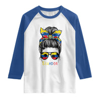 Ecuador Soccer Raglan Shirt Chica Ecuatoriana Pride Game Day Gift