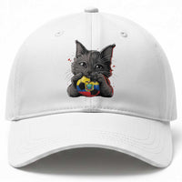 Ecuador Black Cat Soccer Game Day Baseball Cap Cat Lover Gift