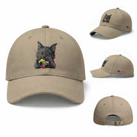 Ecuador Black Cat Soccer Game Day Baseball Cap Cat Lover Gift