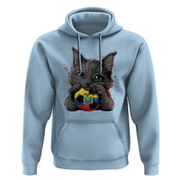 Ecuador Black Cat Soccer Game Day Hoodie Cat Lover Gift