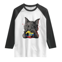 Ecuador Black Cat Soccer Game Day Raglan Shirt Cat Lover Gift