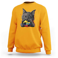 Ecuador Black Cat Soccer Game Day Sweatshirt Cat Lover Gift