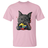 Ecuador Black Cat Soccer Game Day T Shirt Cat Lover Gift