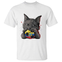 Ecuador Black Cat Soccer Game Day T Shirt Cat Lover Gift