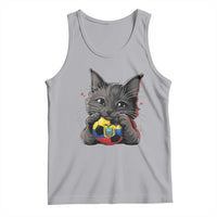 Ecuador Black Cat Soccer Game Day Tank Top Cat Lover Gift