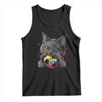 Ecuador Black Cat Soccer Game Day Tank Top Cat Lover Gift