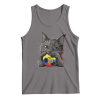 Ecuador Black Cat Soccer Game Day Tank Top Cat Lover Gift