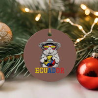 Funny Ecuador Guinea Pig Soccer Fan Ceramic Ornament Cavy Lover Gift