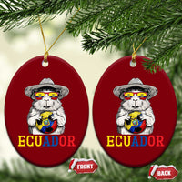 Funny Ecuador Guinea Pig Soccer Fan Ceramic Ornament Cavy Lover Gift