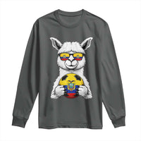 Funny Ecuador Alpaca Soccer Lover Long Sleeve Shirt South American Pride Gift