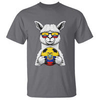 Funny Ecuador Alpaca Soccer Lover T Shirt South American Pride Gift