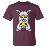 Funny Ecuador Alpaca Soccer Lover T Shirt South American Pride Gift
