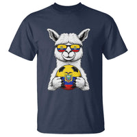 Funny Ecuador Alpaca Soccer Lover T Shirt South American Pride Gift