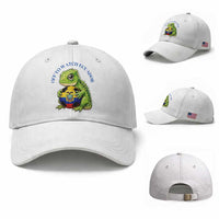 Off To Watch Ecuador Baseball Cap Funny Ecuador Iguana Soccer Fan Gift
