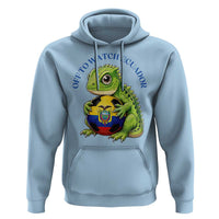 Off To Watch Ecuador Hoodie Funny Ecuador Iguana Soccer Fan Gift