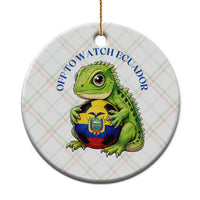 Off To Watch Ecuador Ceramic Ornament Funny Ecuador Iguana Soccer Fan Gift