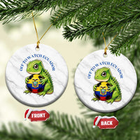 Off To Watch Ecuador Ceramic Ornament Funny Ecuador Iguana Soccer Fan Gift