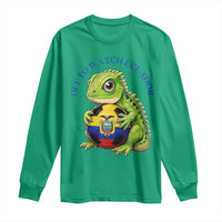 Off To Watch Ecuador Long Sleeve Shirt Funny Ecuador Iguana Soccer Fan Gift