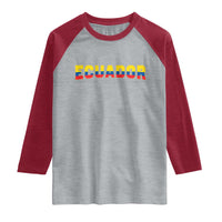 Vintage Ecuador Roots Raglan Shirt Latin Heritage Pride Gift