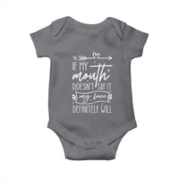 If My Mouth Does Not Say It My Face Definitely Will Baby Onesie Witty Quote - Wonder Print Shop