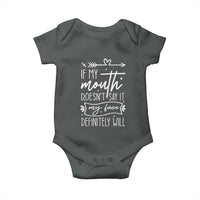 If My Mouth Does Not Say It My Face Definitely Will Baby Onesie Witty Quote - Wonder Print Shop