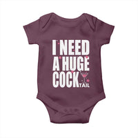 Funny Adult Humor Baby Onesie I Need A Huge Cocktail Drinking Gift - Wonder Print Shop