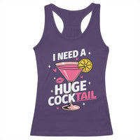 I Need A Huge Cocktail Racerback Tank Top Funny Adult Humor Drinking Gift - Wonder Print Shop