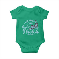 Adult Humor Cat Baby Onesie My Pussy Loves A Good Stretch - Wonder Print Shop